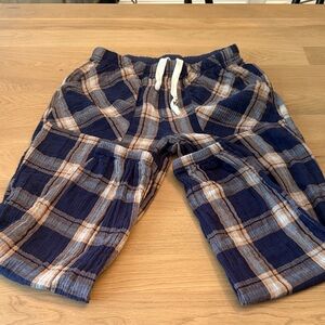 Women’s Aerie Navy and Tan Plaid Pajama/Lounge Pants - Cozy Sleepwear